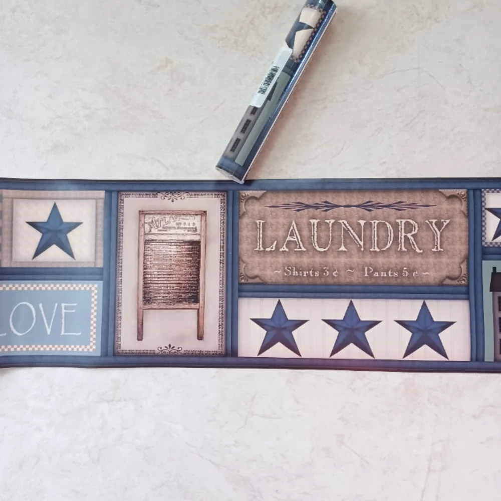 Wallpaper Border Country Laundry Star